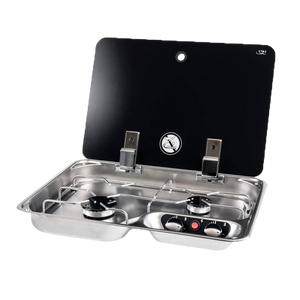 FC1346-E 2-burner stove with lid