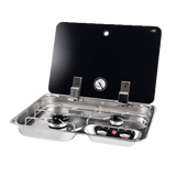 FC1346-E 2-burner stove with lid