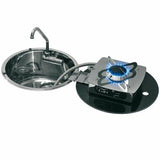 CLC1701-S - Compact round sink unit + 1 built-in burner with manual ignition